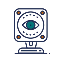 Security cameras icon representing Elevate Technology’s managed IT services providing video monitoring in Sugar Land, TX.